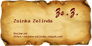 Zsinka Zelinda névjegykártya