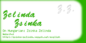 zelinda zsinka business card
